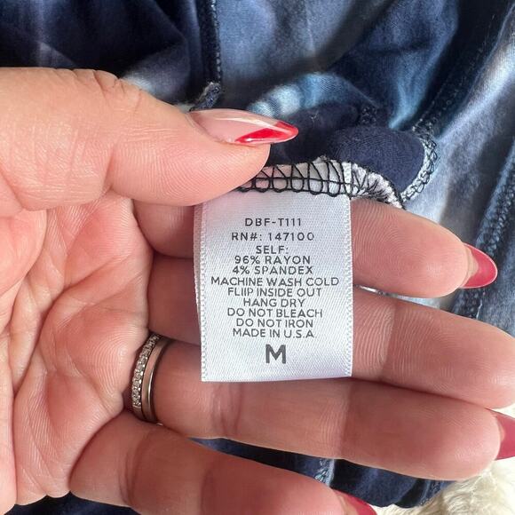 Dirty Ballerina Women’s Tied Dyed High Low Top Beach Cover Up Blue Size Medium - Picture 6 of 7